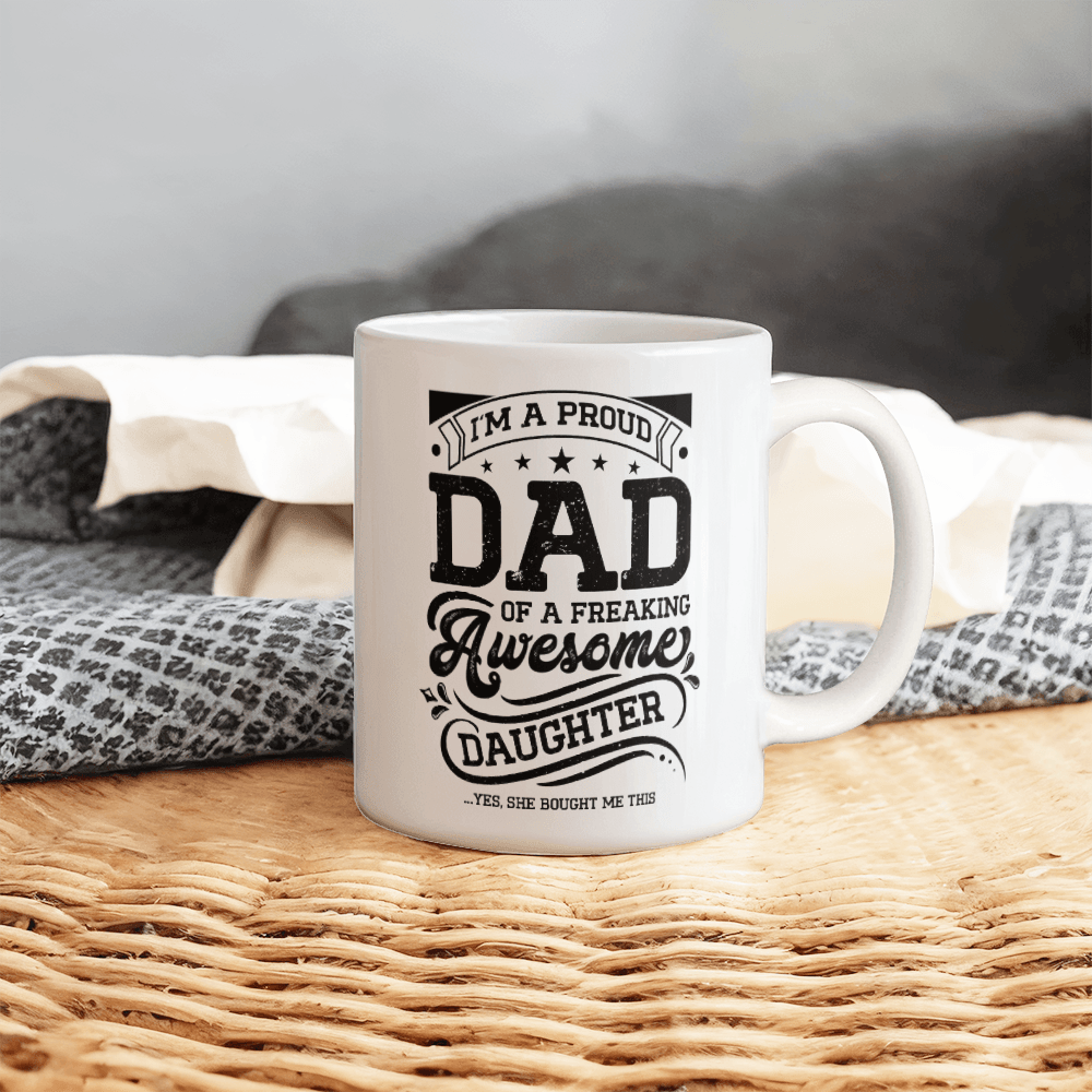 Proud Dad Awesome Daughter Coffee Mug