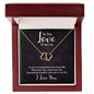 To The Love Of My Life Love You 10K solid yellow gold hearts Necklace