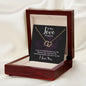 To The Love Of My Life Love You 10K solid yellow gold hearts Necklace