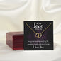 To The Love Of My Life Love You 10K solid yellow gold hearts Necklace