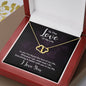 To The Love Of My Life Love You 10K solid yellow gold hearts Necklace