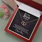 To The Love Of My Life Love You 10K solid yellow gold hearts Necklace