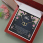 To My Mom Everlasting Love Necklace Pendant: Solid 10k Gold