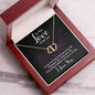 To The Love Of My Life Love You 10K solid yellow gold hearts Necklace