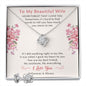 To My Beautiful Wife Forever & Always Love Knot Earring & Necklace Set.
