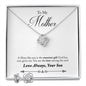 To My Mother Love Always Your Son Love Knot Earring & Necklace Set!