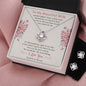 To My Beautiful Wife Forever & Always Love Knot Earring & Necklace Set.