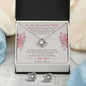 To My Beautiful Wife Forever & Always Love Knot Earring & Necklace Set.