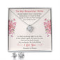 To My Beautiful Wife Forever & Always Love Knot Earring & Necklace Set.