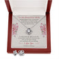 To My Beautiful Wife Forever & Always Love Knot Earring & Necklace Set.