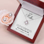 To My Mother Love Always Your Son Love Knot Earring & Necklace Set!