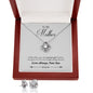 To My Mother Love Always Your Son Love Knot Earring & Necklace Set!