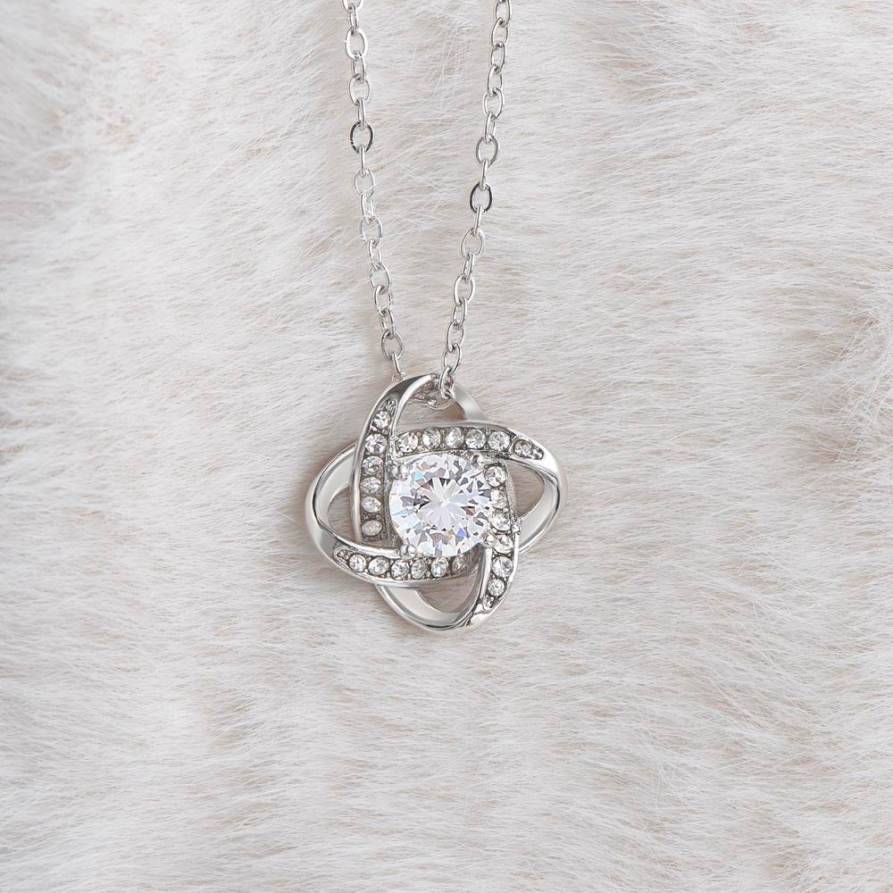 To My WIFE I Promise Love Knot Necklace