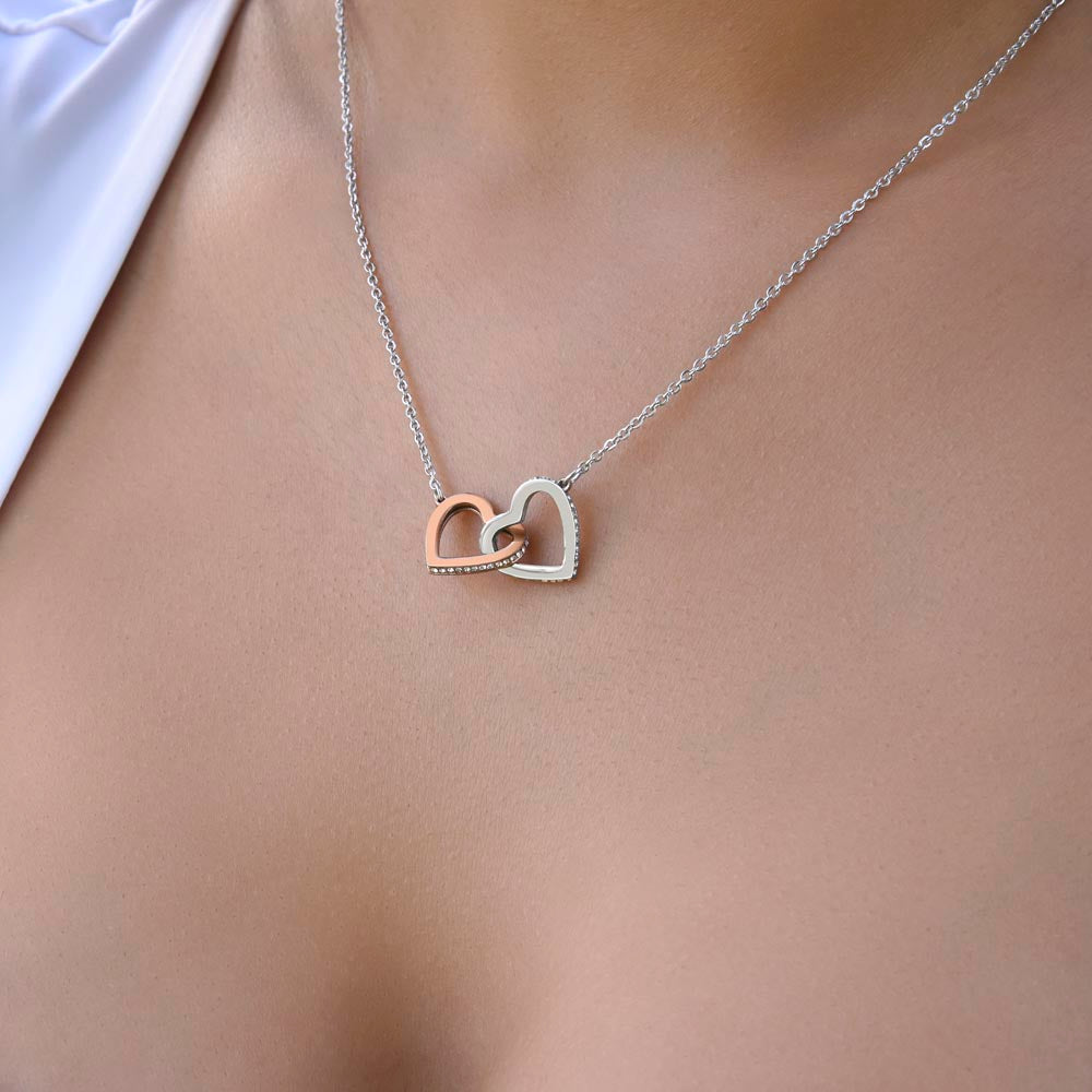 To My Beautiful Wife Forever & Always Interlocking Hearts Necklace