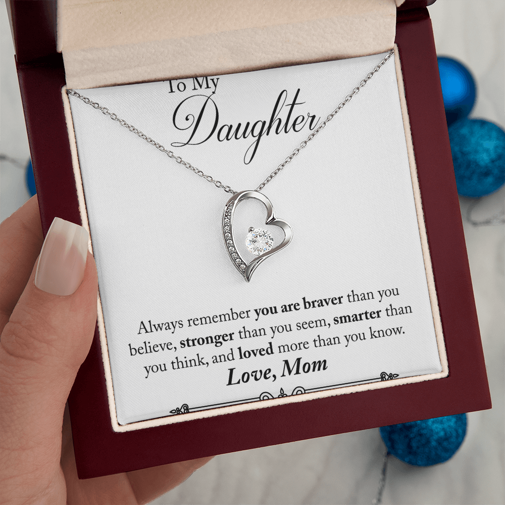 To My Daughter - Forever Love Necklace - Love Mom