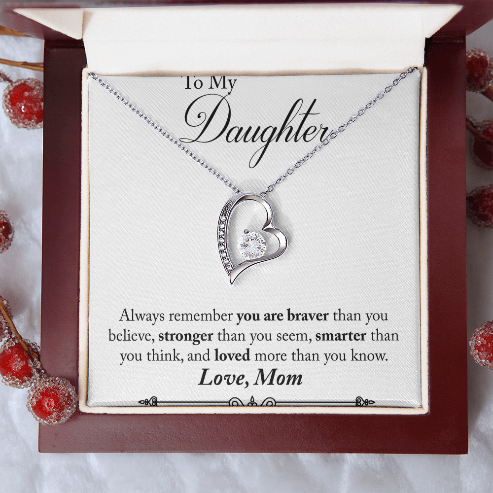 To My Daughter - Forever Love Necklace - Love Mom