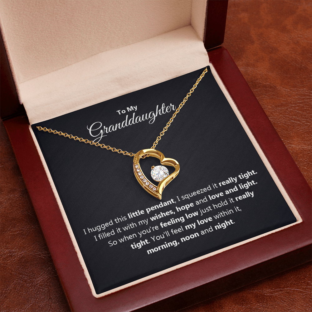 To My Granddaughter Forever Love Necklace
