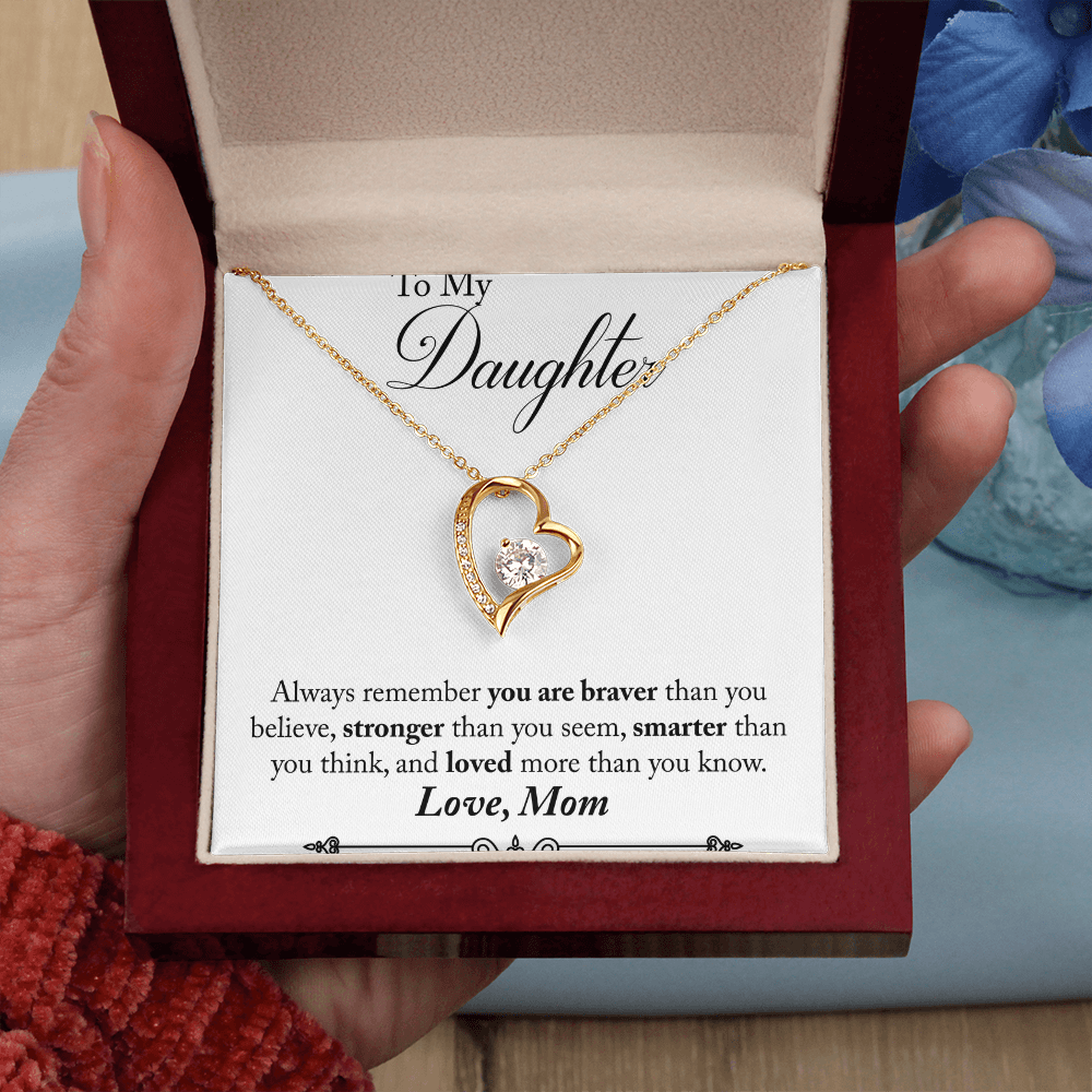 To My Daughter - Forever Love Necklace - Love Mom