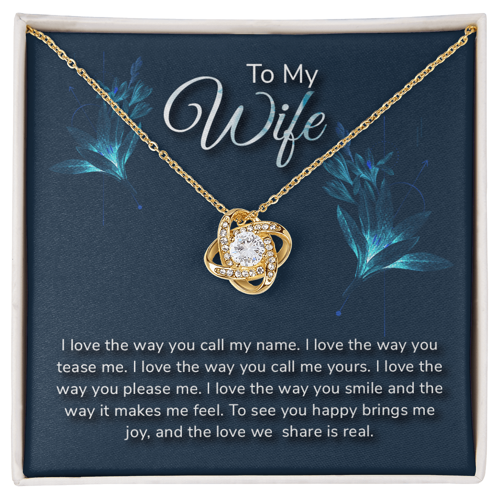 To My Wife  Love Knot Necklace