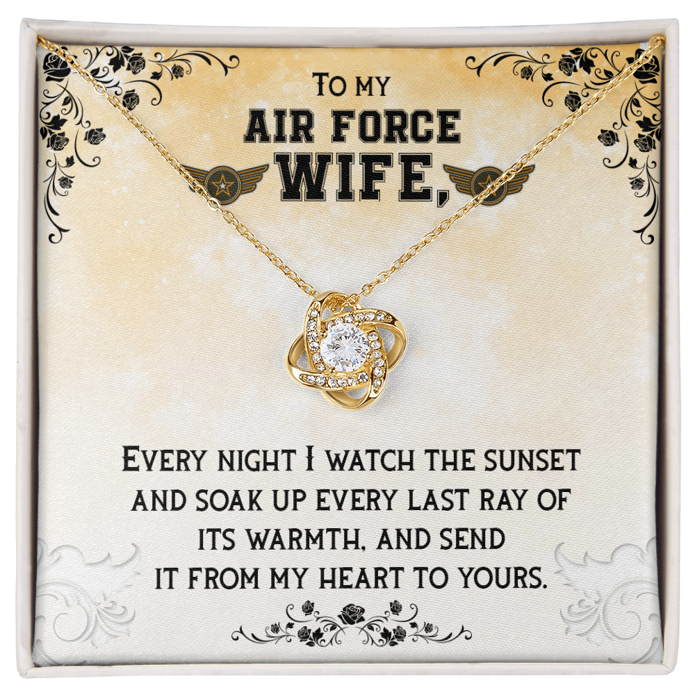 To My Air Force Wife – Love Knot Necklace | Valentine's Day Gift