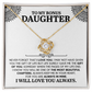 To My Bonus Daughter Love Knot Necklace