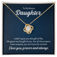 To My Bonus Daughter Love Knot Necklace
