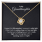 To My Granddaughter Love Knot Necklace