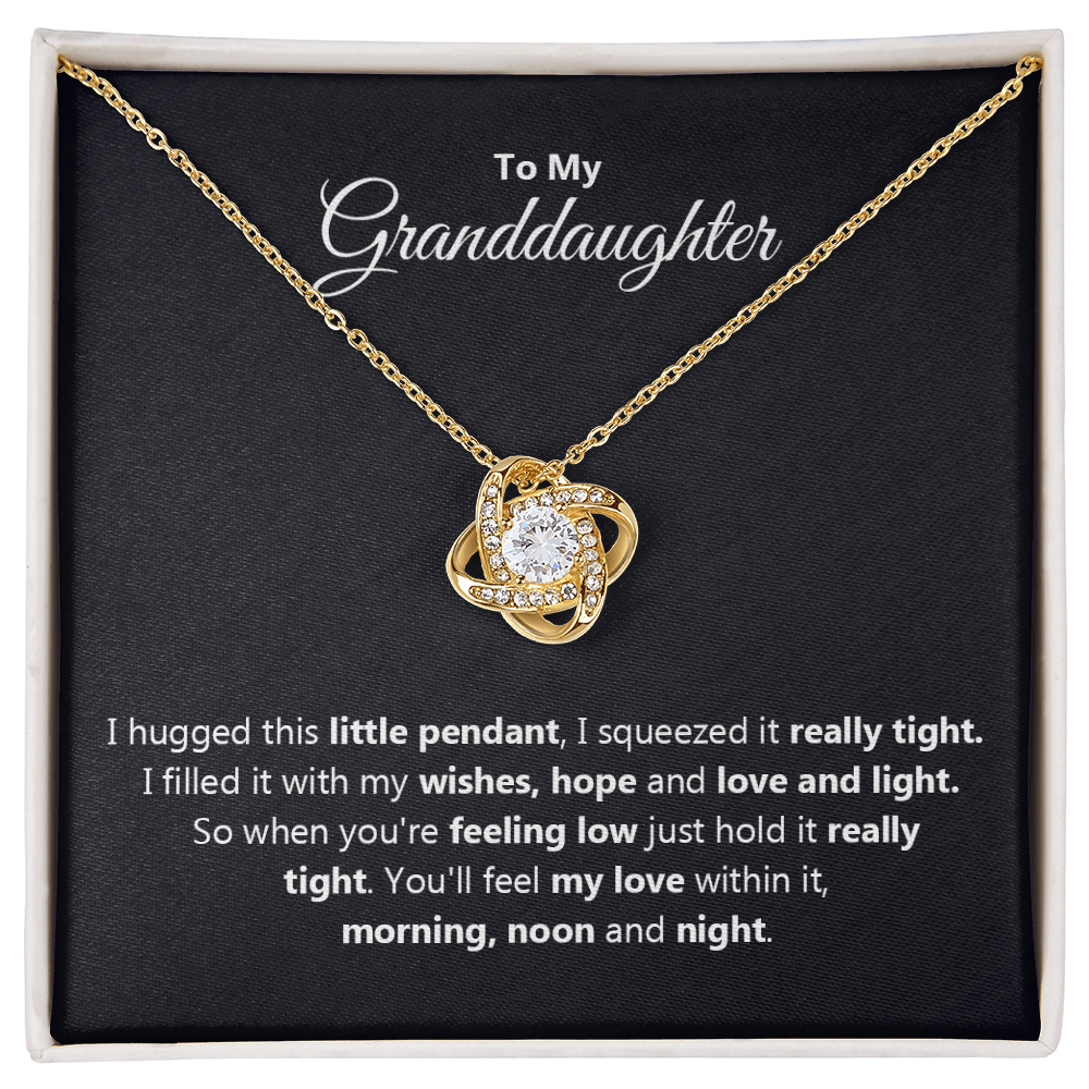To My Granddaughter Love Knot Necklace