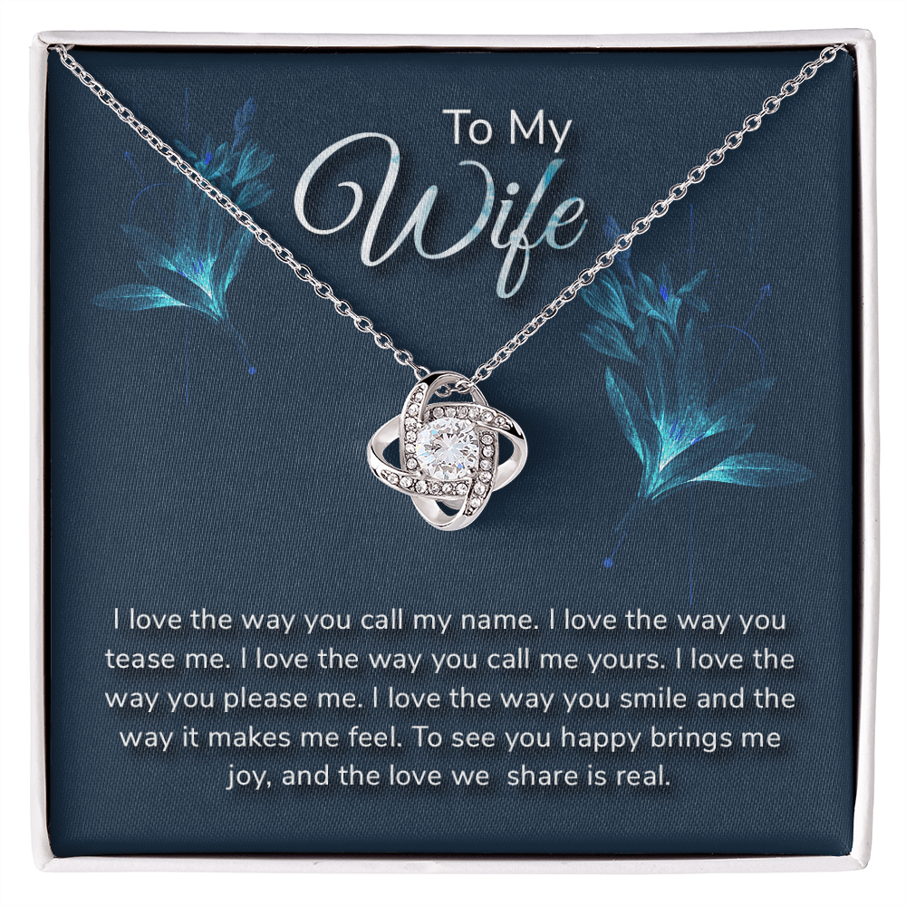 To My Wife  Love Knot Necklace