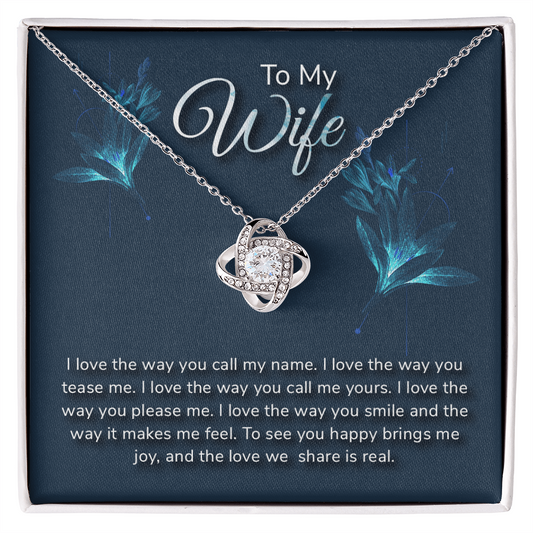 To My Wife  Love Knot Necklace