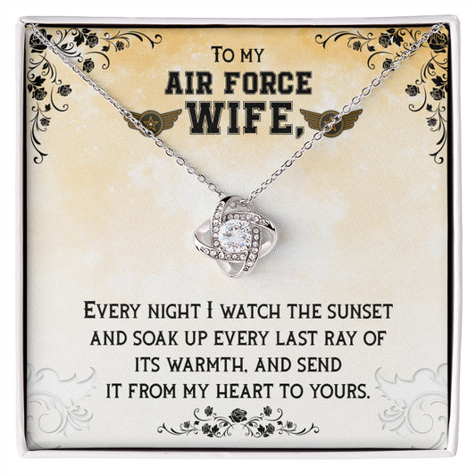 To My Air Force Wife – Love Knot Necklace | Valentine's Day Gift