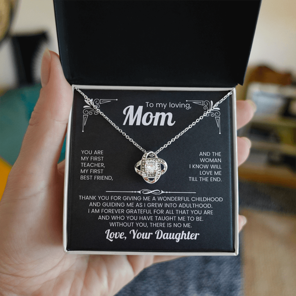 To my loving Mom Love Knot Necklace