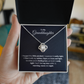 To My Granddaughter Love Knot Necklace