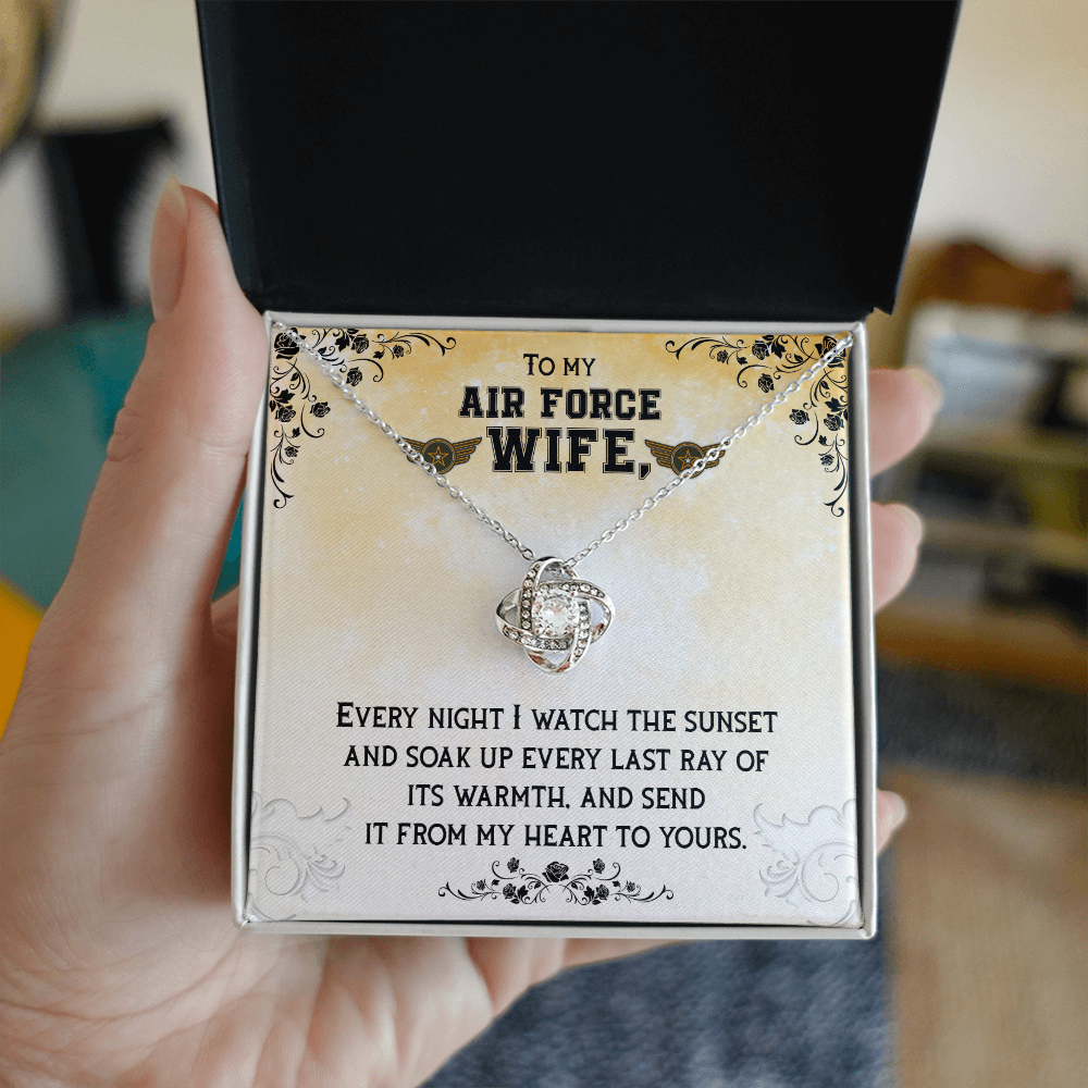 To My Air Force Wife – Love Knot Necklace | Valentine's Day Gift