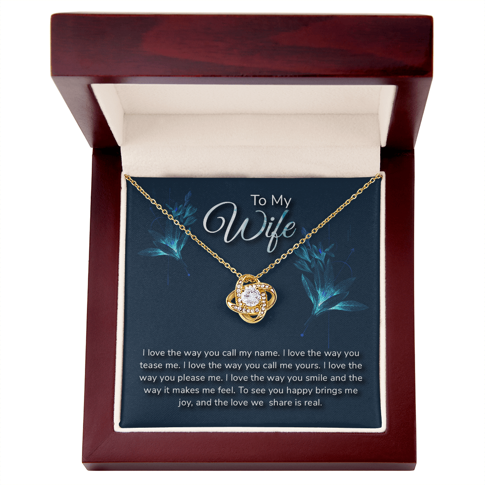 To My Wife  Love Knot Necklace