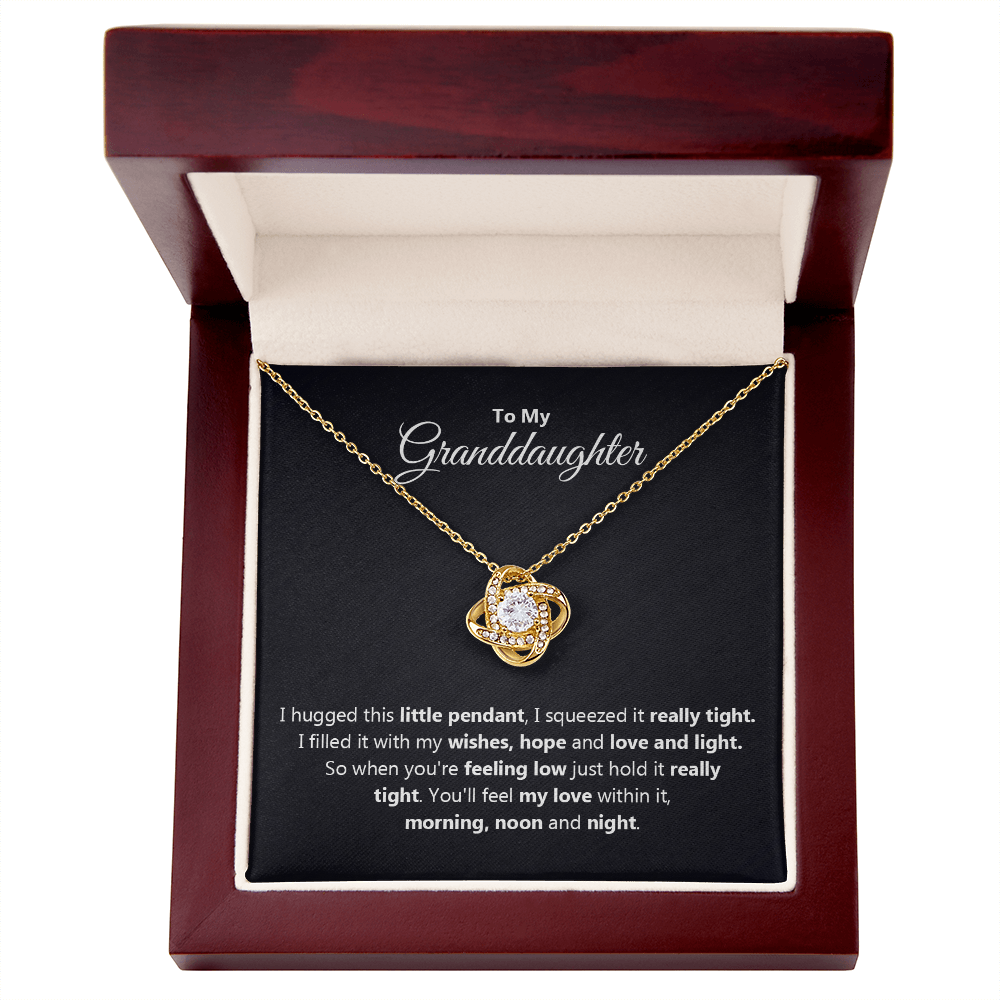 To My Granddaughter Love Knot Necklace