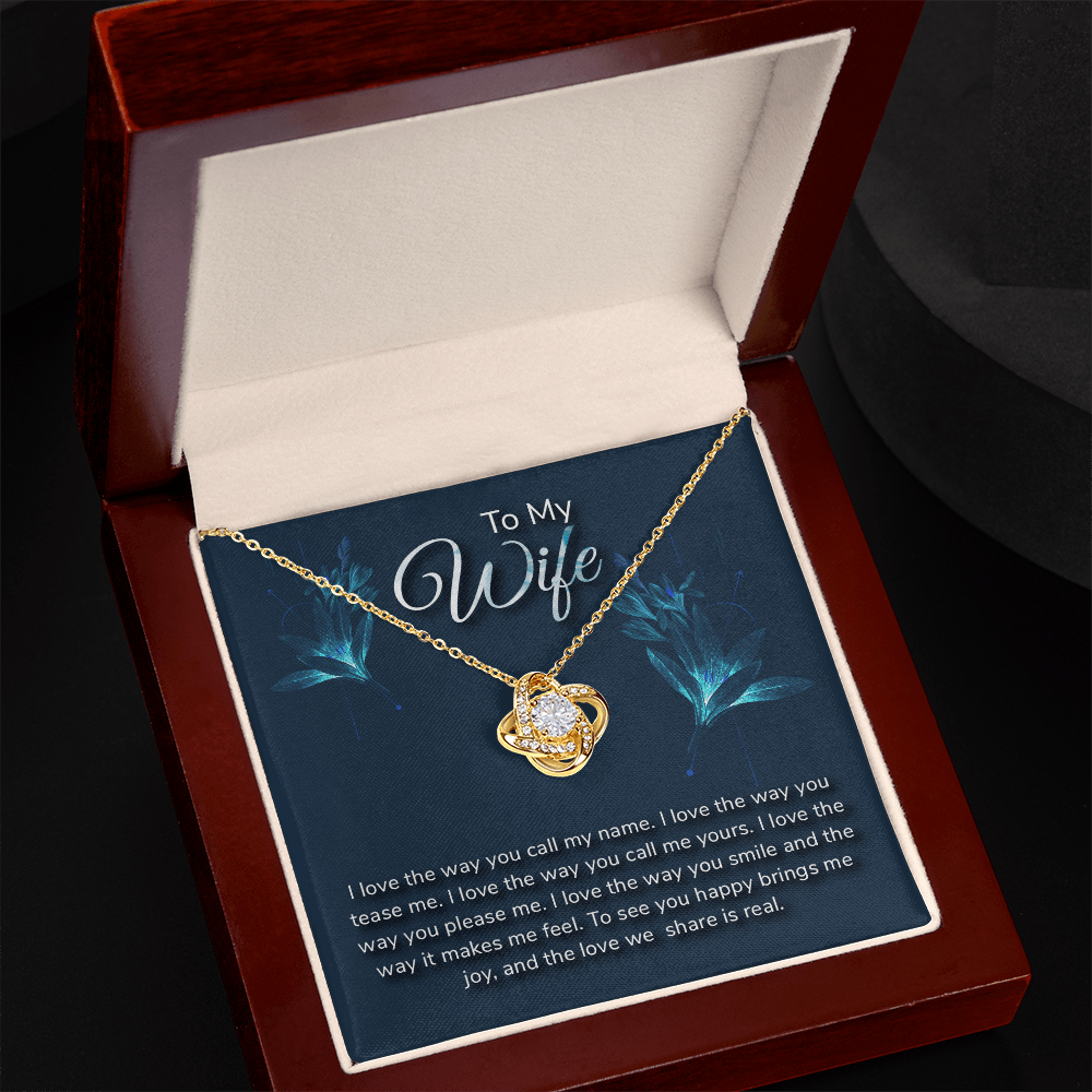 To My Wife  Love Knot Necklace