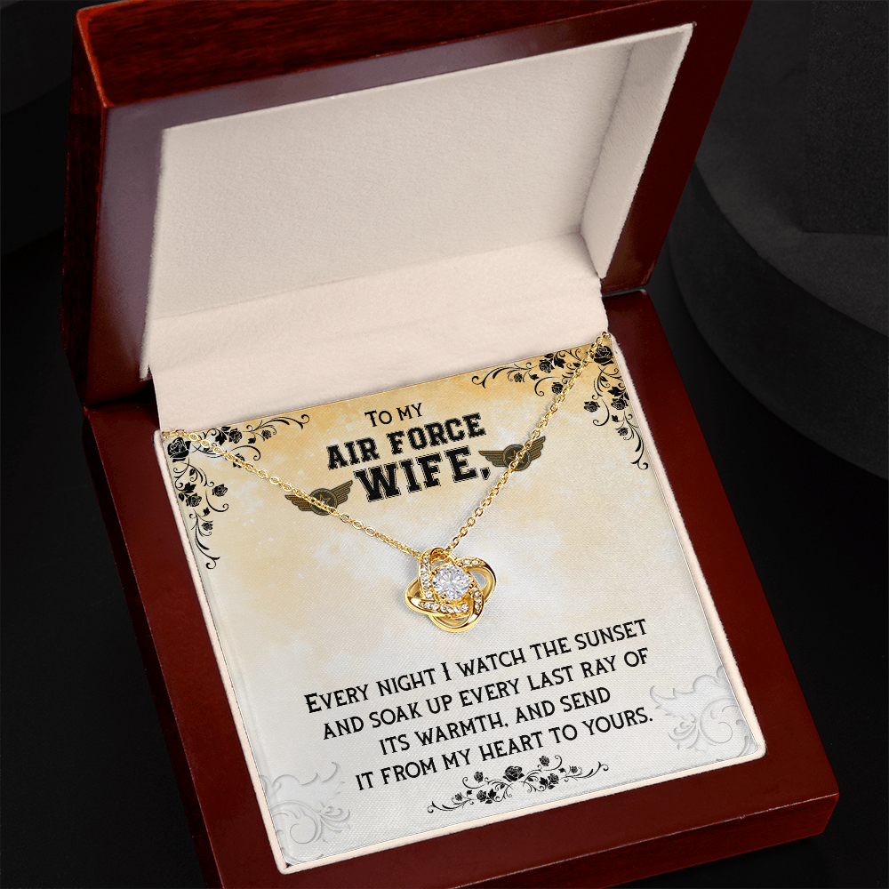 To My Air Force Wife – Love Knot Necklace | Valentine's Day Gift