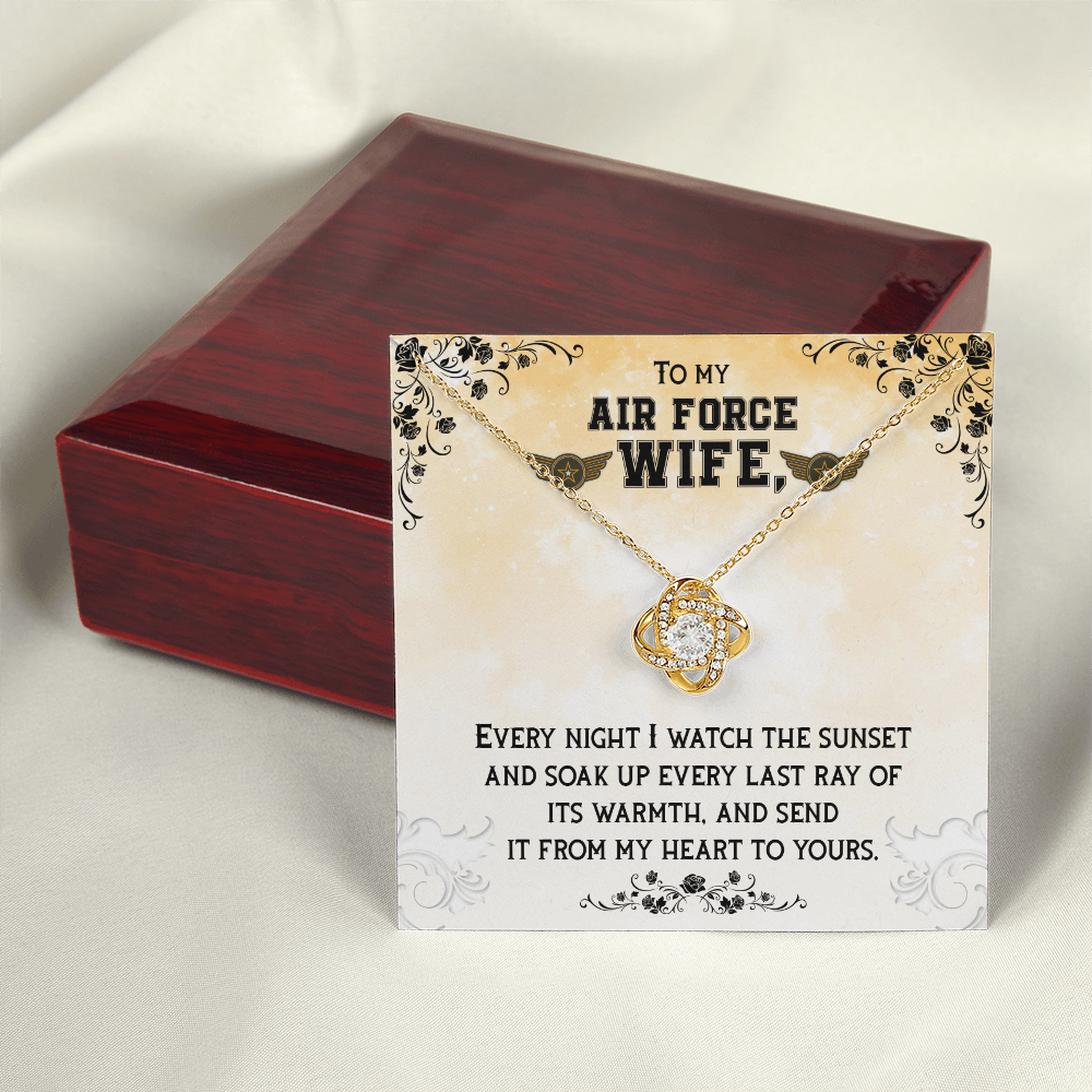 To My Air Force Wife – Love Knot Necklace | Valentine's Day Gift