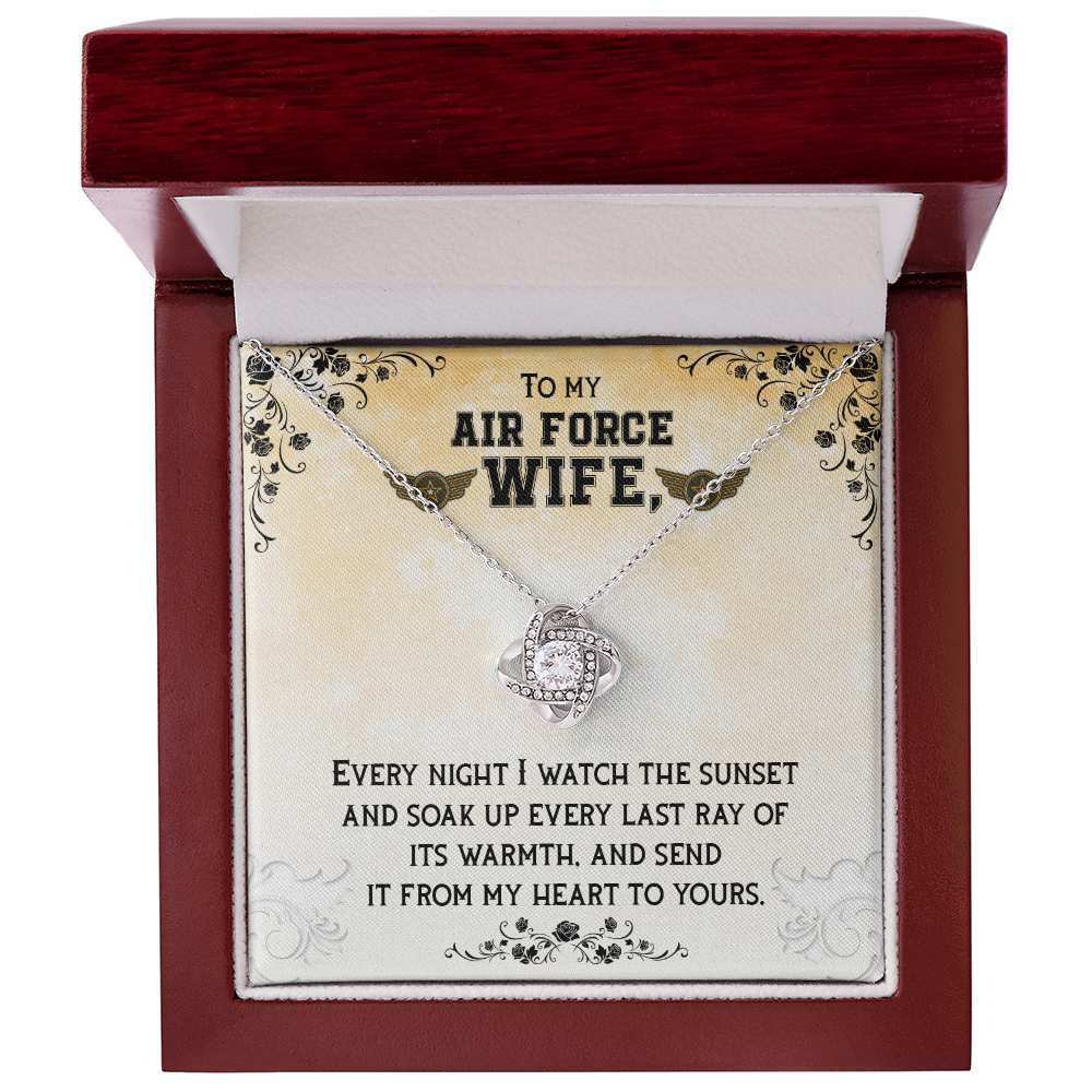 To My Air Force Wife – Love Knot Necklace | Valentine's Day Gift