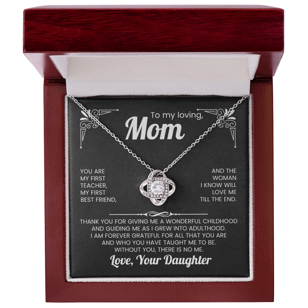 To my loving Mom Love Knot Necklace