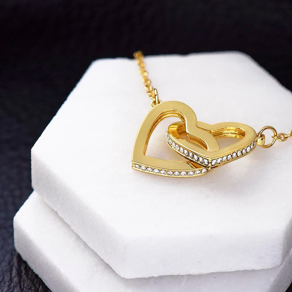 To My Soulmate Each Time Interlocking Hearts Necklace