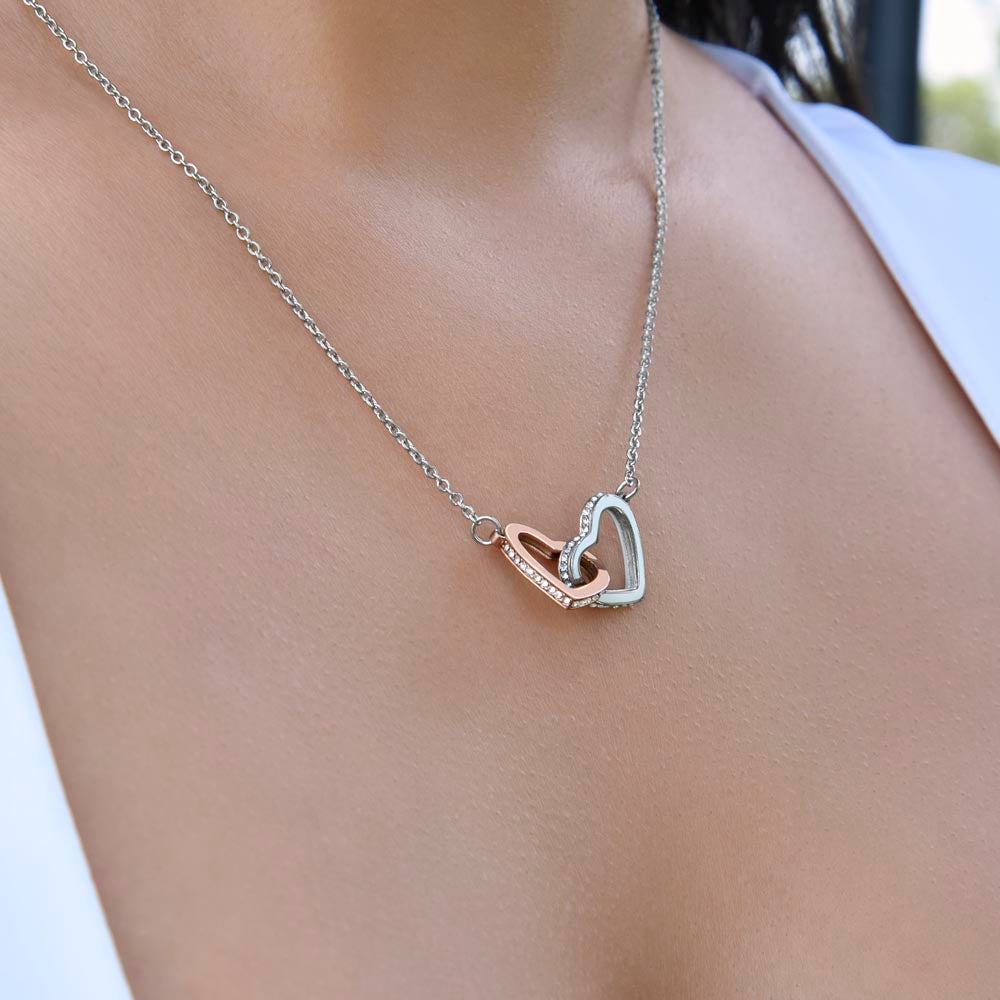 To My Soulmate Each Time Interlocking Hearts Necklace