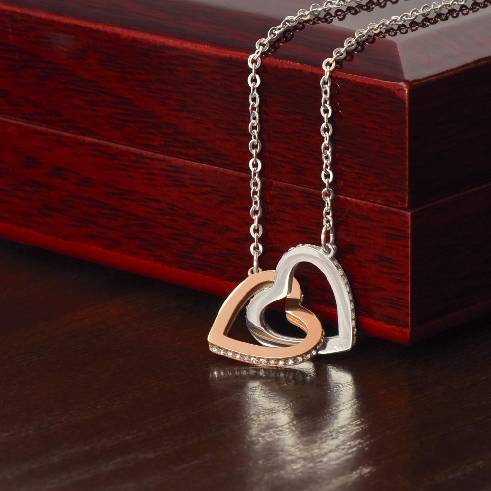 To My Soulmate Each Time Interlocking Hearts Necklace