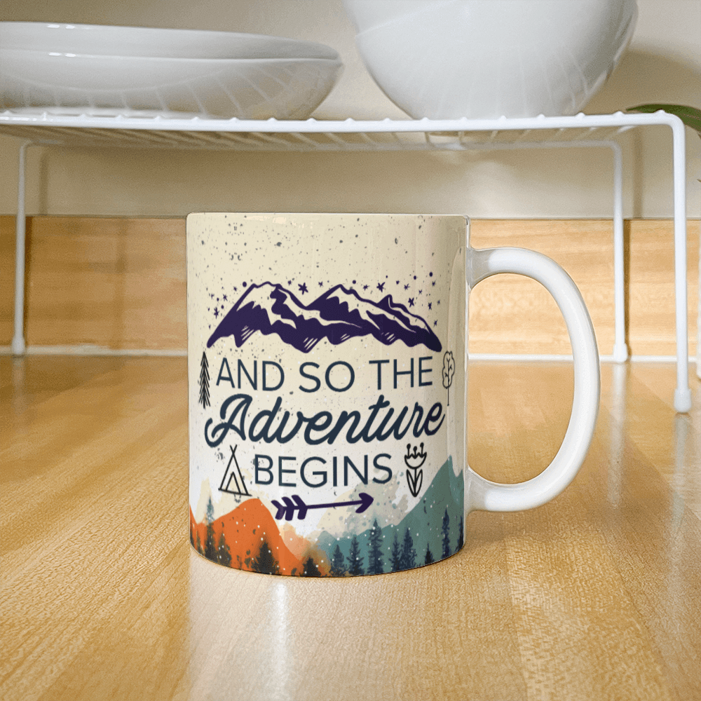 So The Adventure Begins Coffee Mug