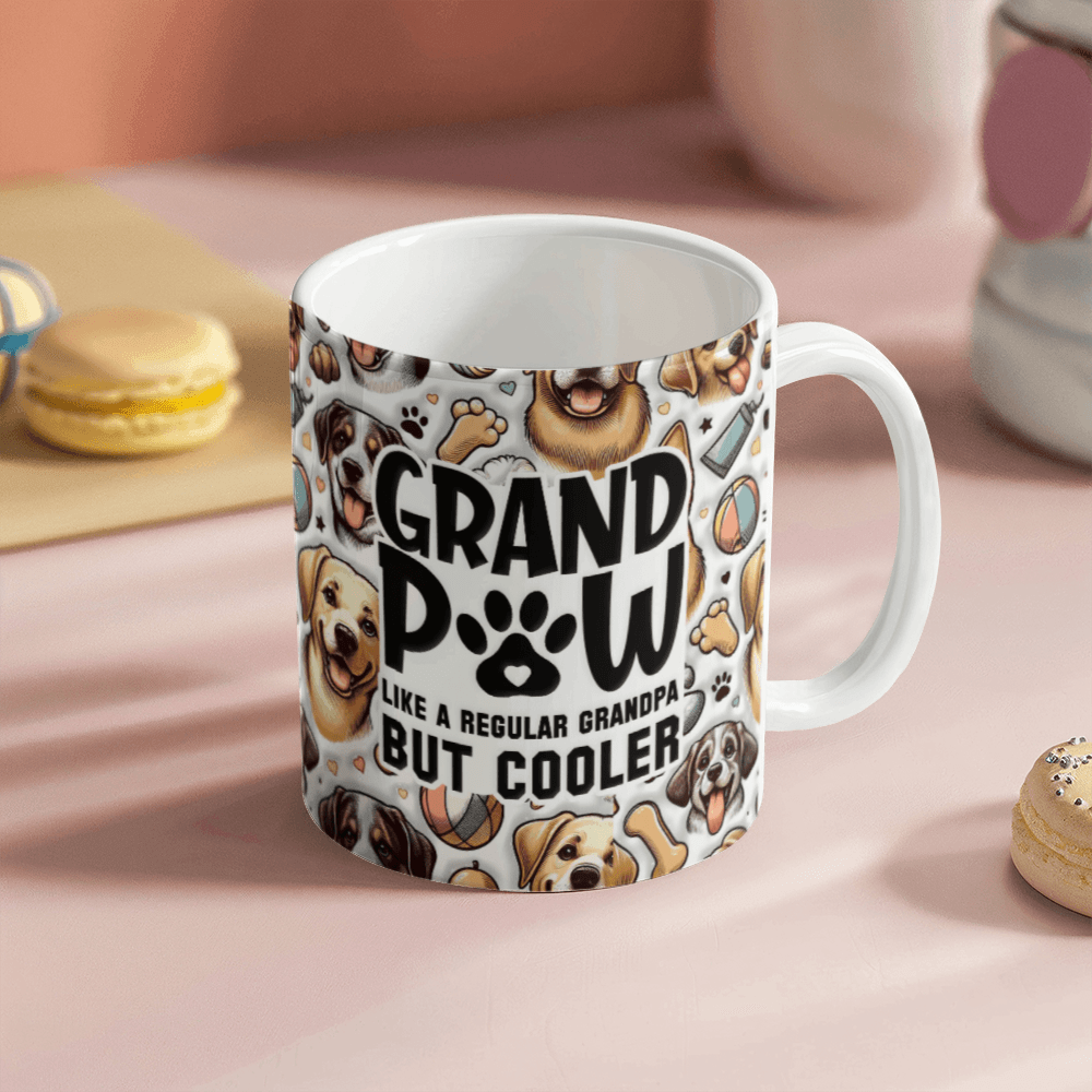 Grandpa Grandpaw Dog Lovers Coffee Mug