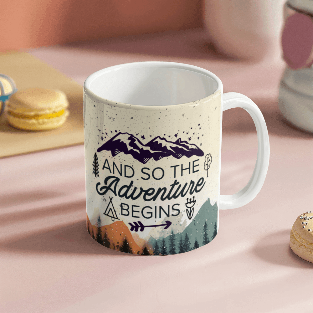 So The Adventure Begins Coffee Mug