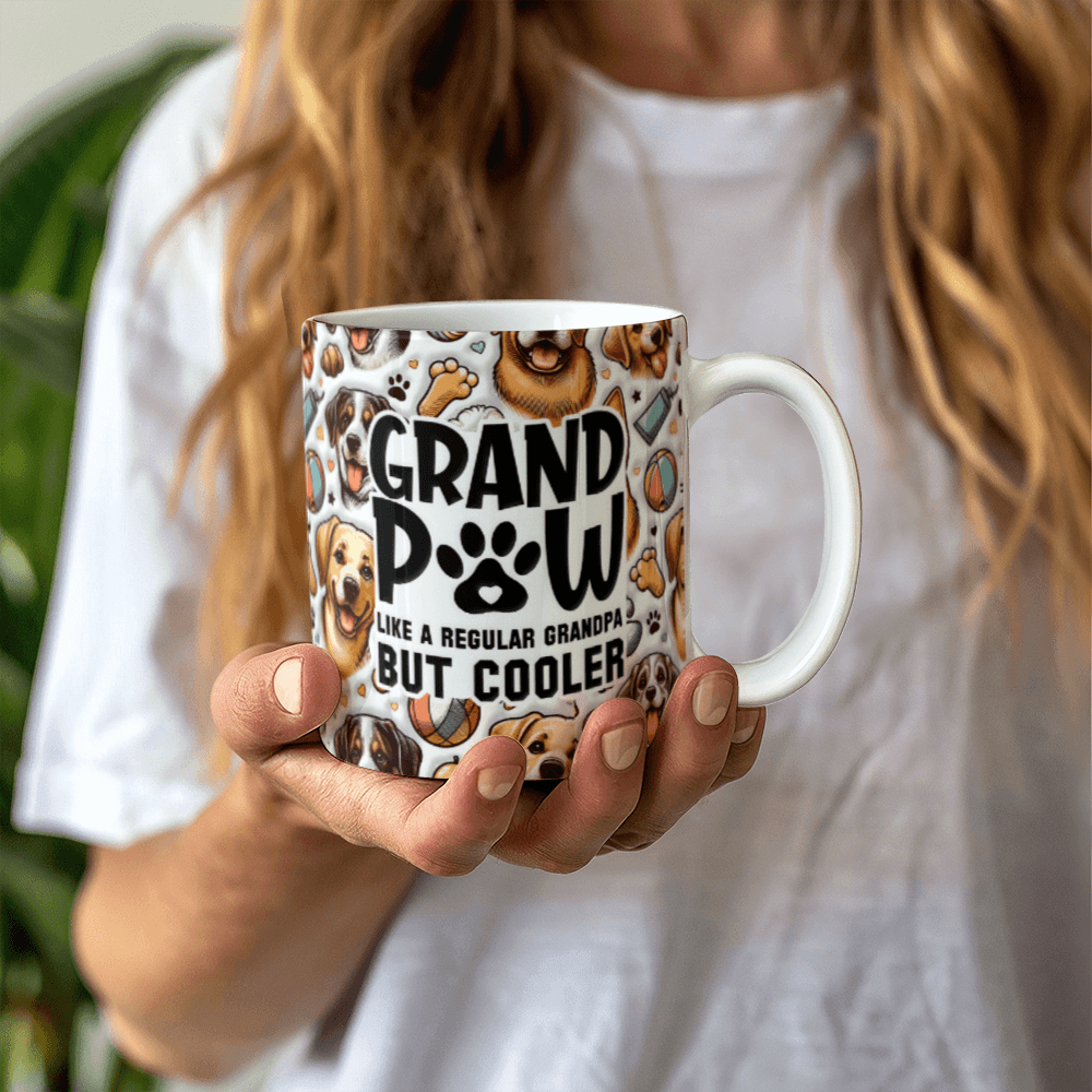 Grandpa Grandpaw Dog Lovers Coffee Mug