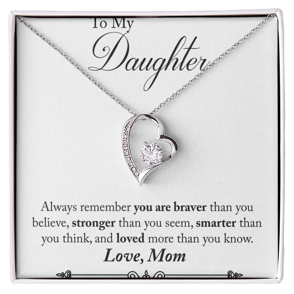 To My Daughter - Forever Love Necklace - Love Mom