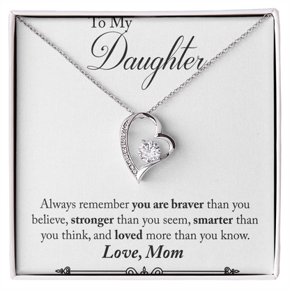 To My Daughter - Forever Love Necklace - Love Mom